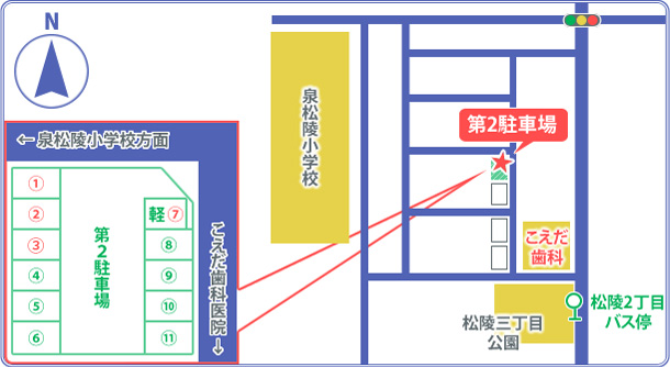 第2駐車場アクセスマップ